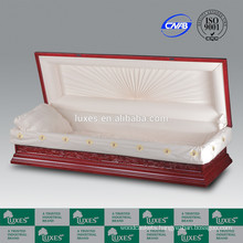 LUXES Chinese Exquisite Carved Casket Bordeaux-Loutes&Crane Caskets & Coffins